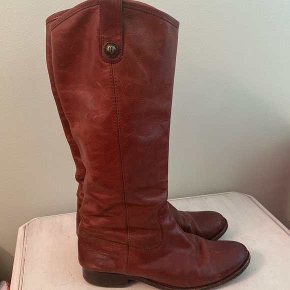 Frye brown leather high boots - Picture 1 of 16